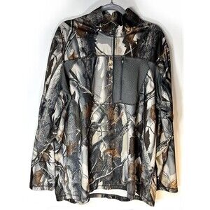 Guide Series Sweatshirt Mens 2XL Camo Fleece 1/4 Zip Pullover Hunting Outdoor